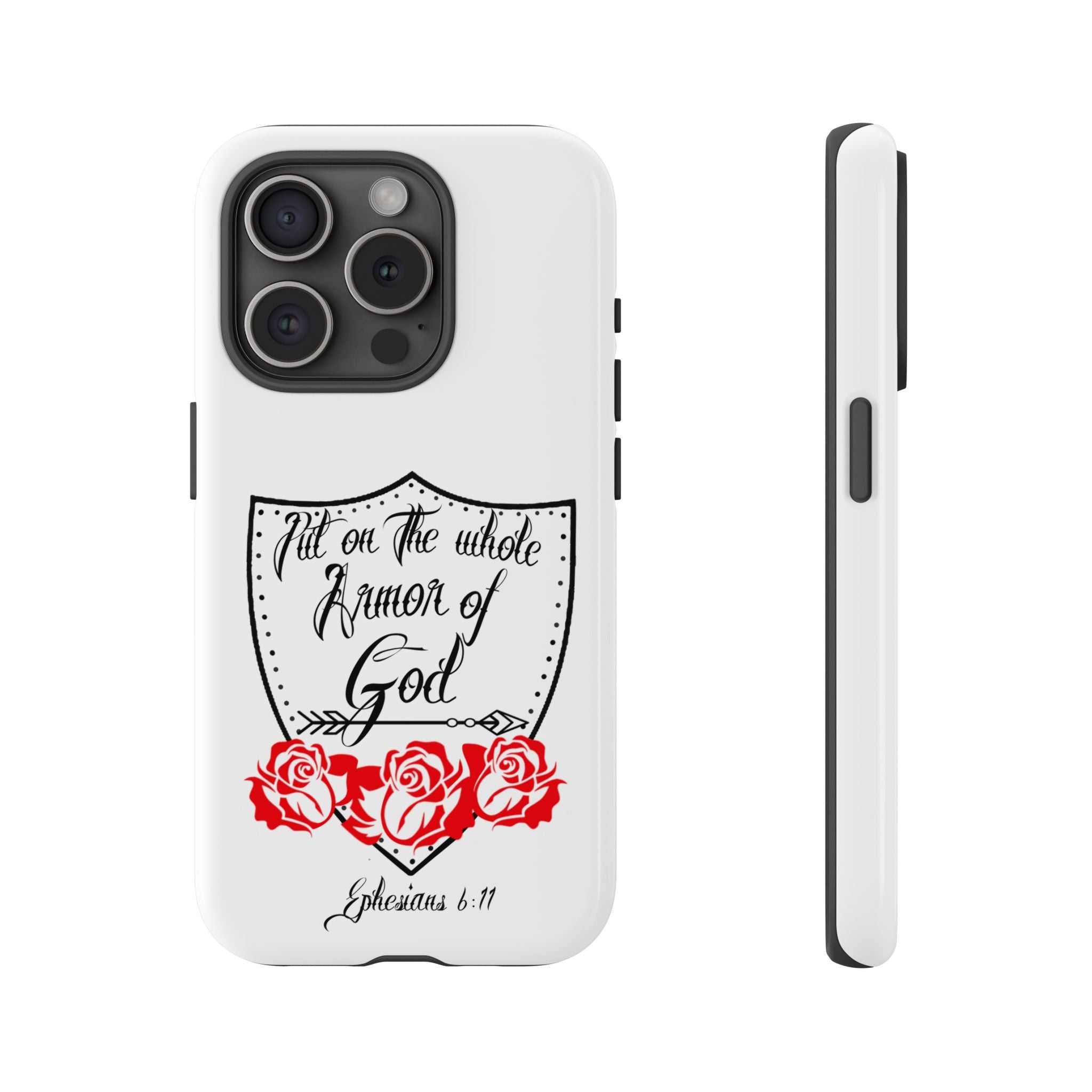 Armor of God Phone Case — Ephesians 6:11 Christian Floral Protective Cover