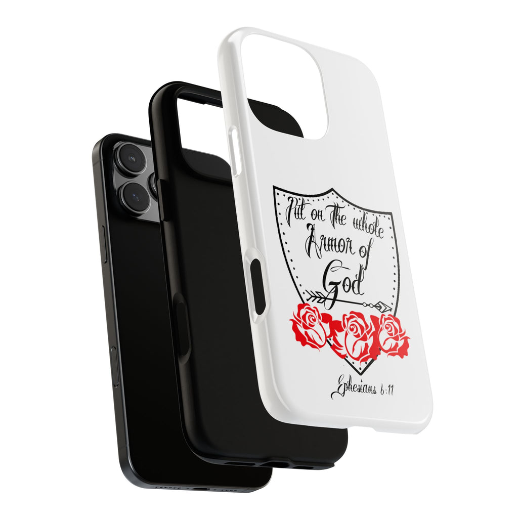 Armor of God Phone Case — Ephesians 6:11 Christian Floral Protective Cover