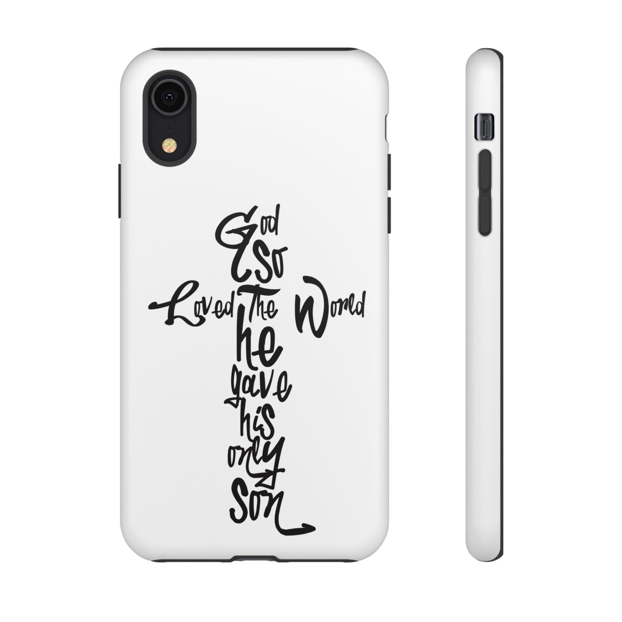 John 3:16 Bible Verse Christian Cross Phone Case — “God So Loved the World He Gave His Only Son”