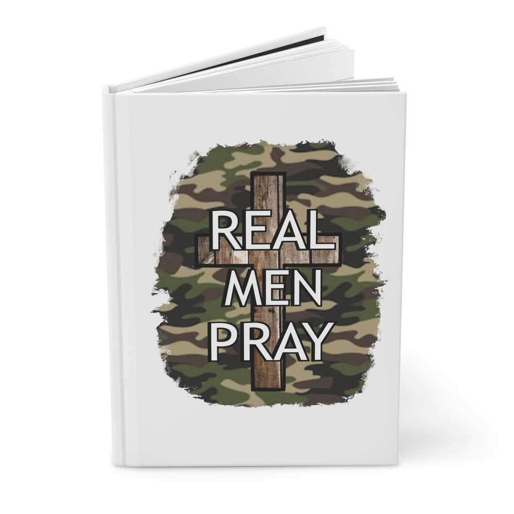 Real Men Pray Hardcover Journal – Camo Cross Prayer Notebook for Men