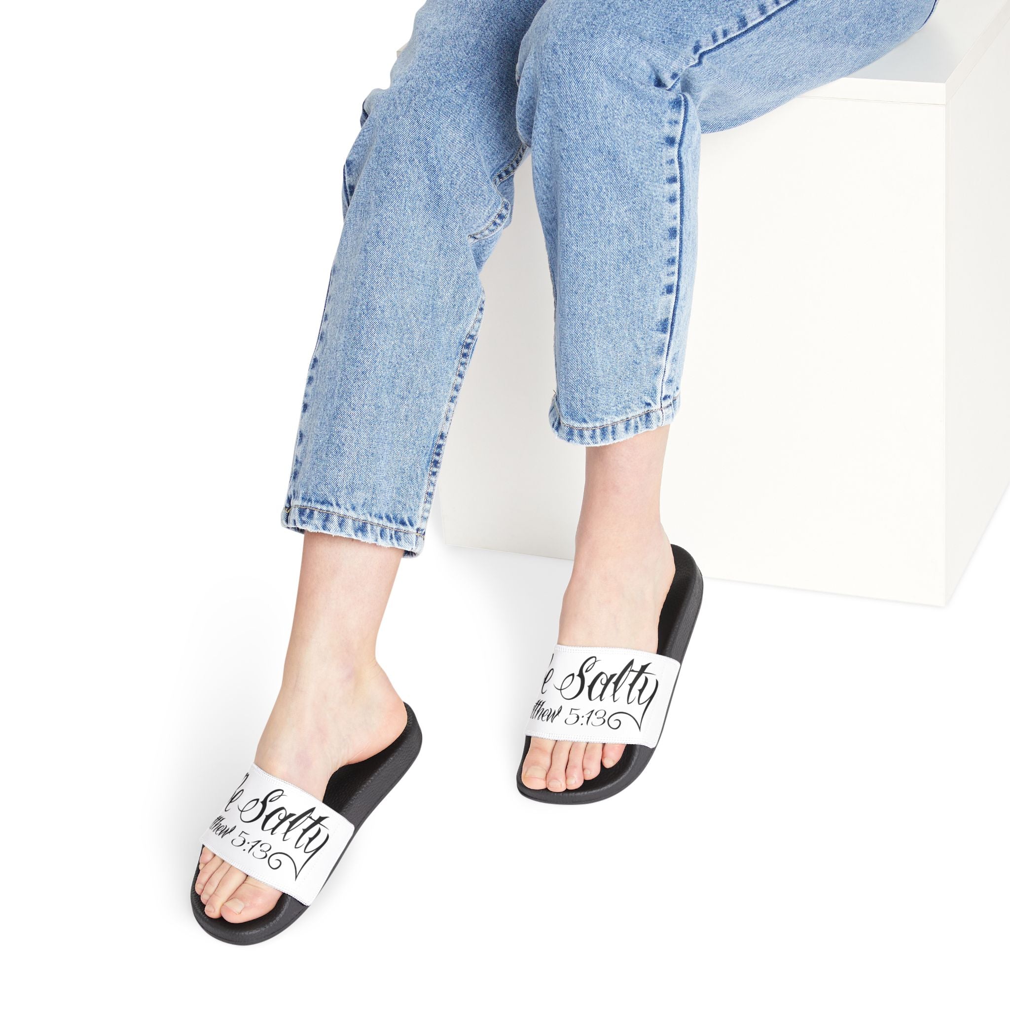 Be Salty Bible Verse Women's Removable-Strap Sandals