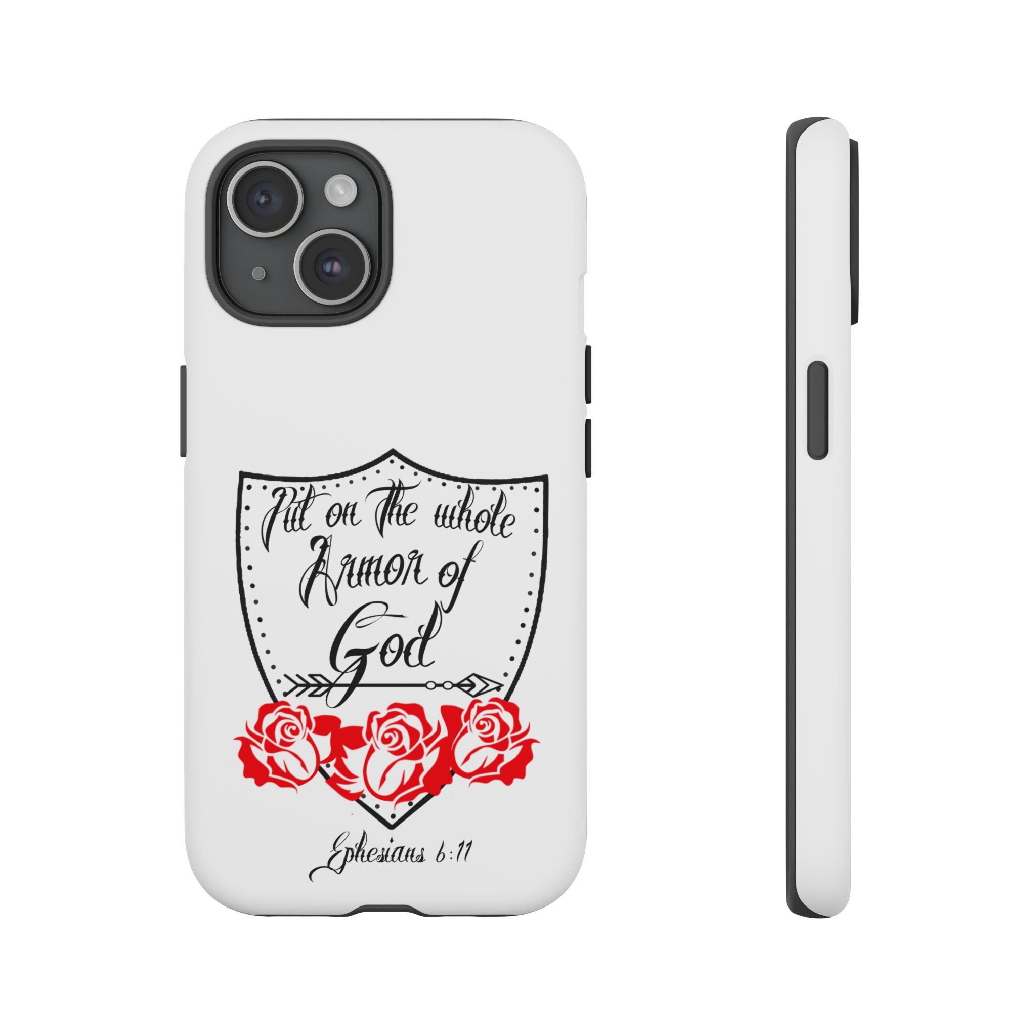 Armor of God Phone Case — Ephesians 6:11 Christian Floral Protective Cover