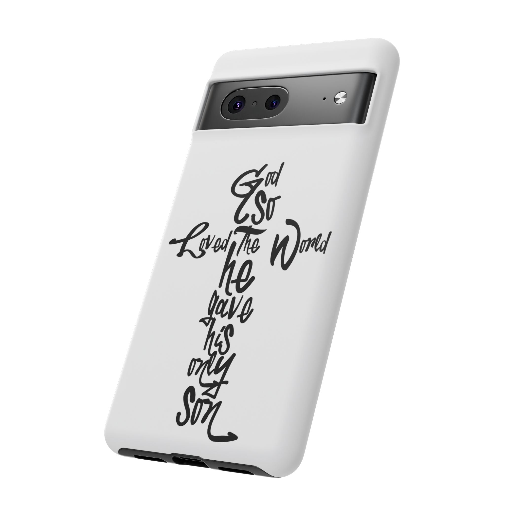 John 3:16 Bible Verse Christian Cross Phone Case — “God So Loved the World He Gave His Only Son”