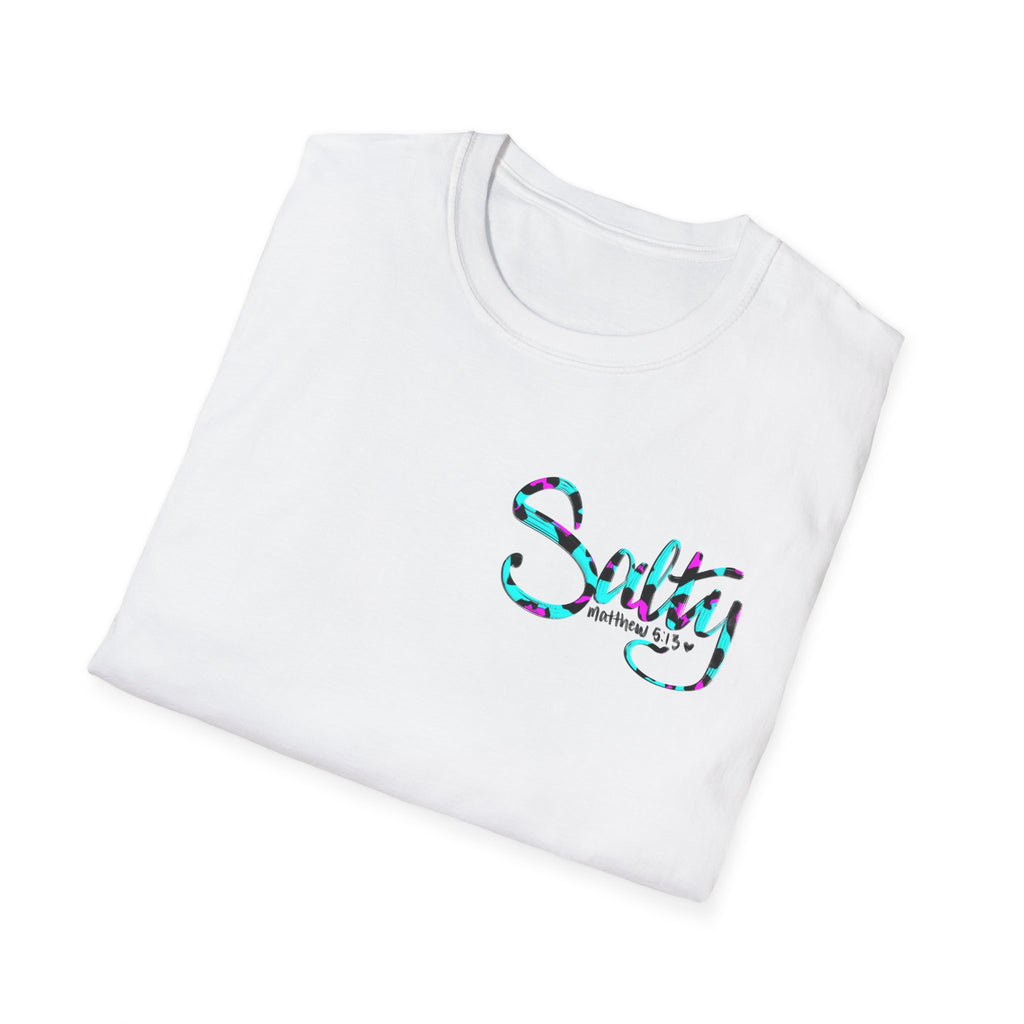 Salty T-Shirt — Colorful Patterned "Salty" Graphic Tee (Matthew 5:13)