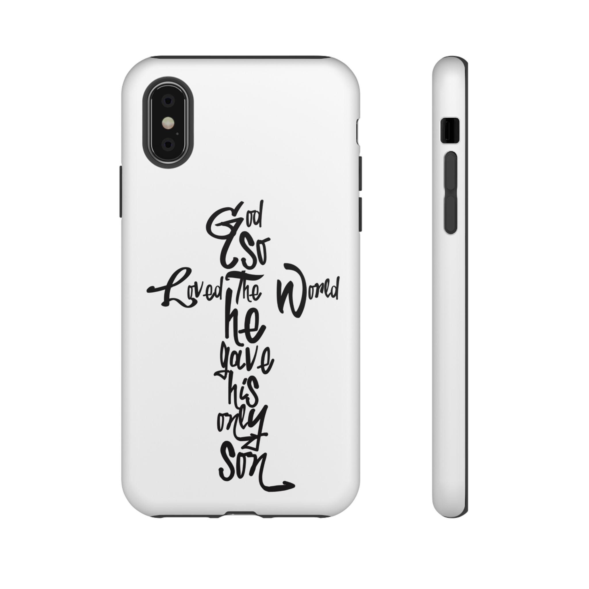 John 3:16 Bible Verse Christian Cross Phone Case — “God So Loved the World He Gave His Only Son”
