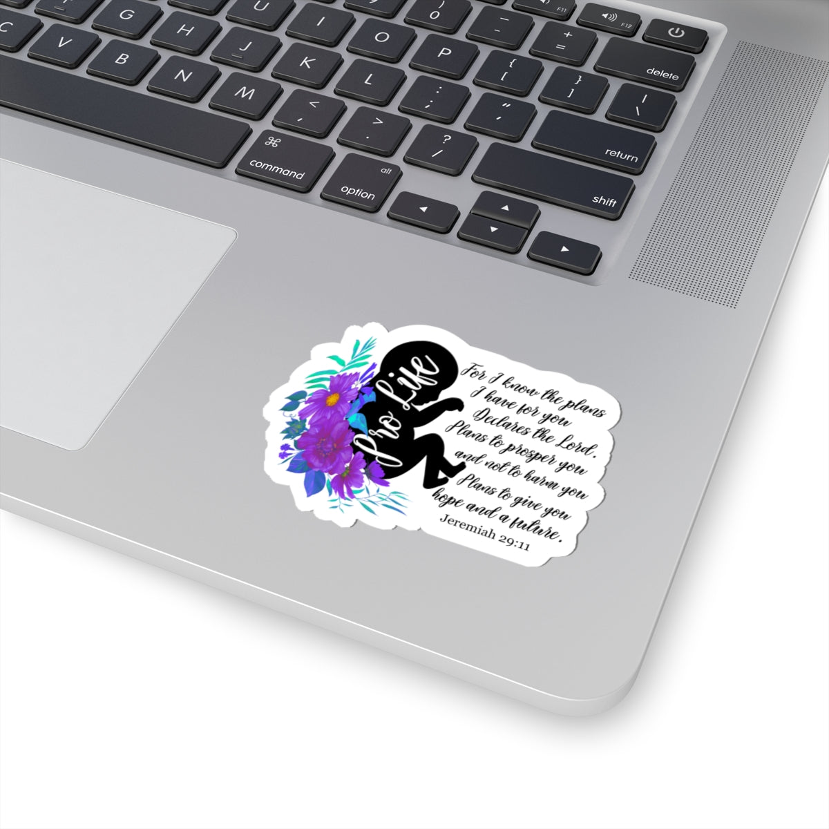 Pro-Life Bible Verse Jeremiah 29:11 Kiss-Cut Sticker