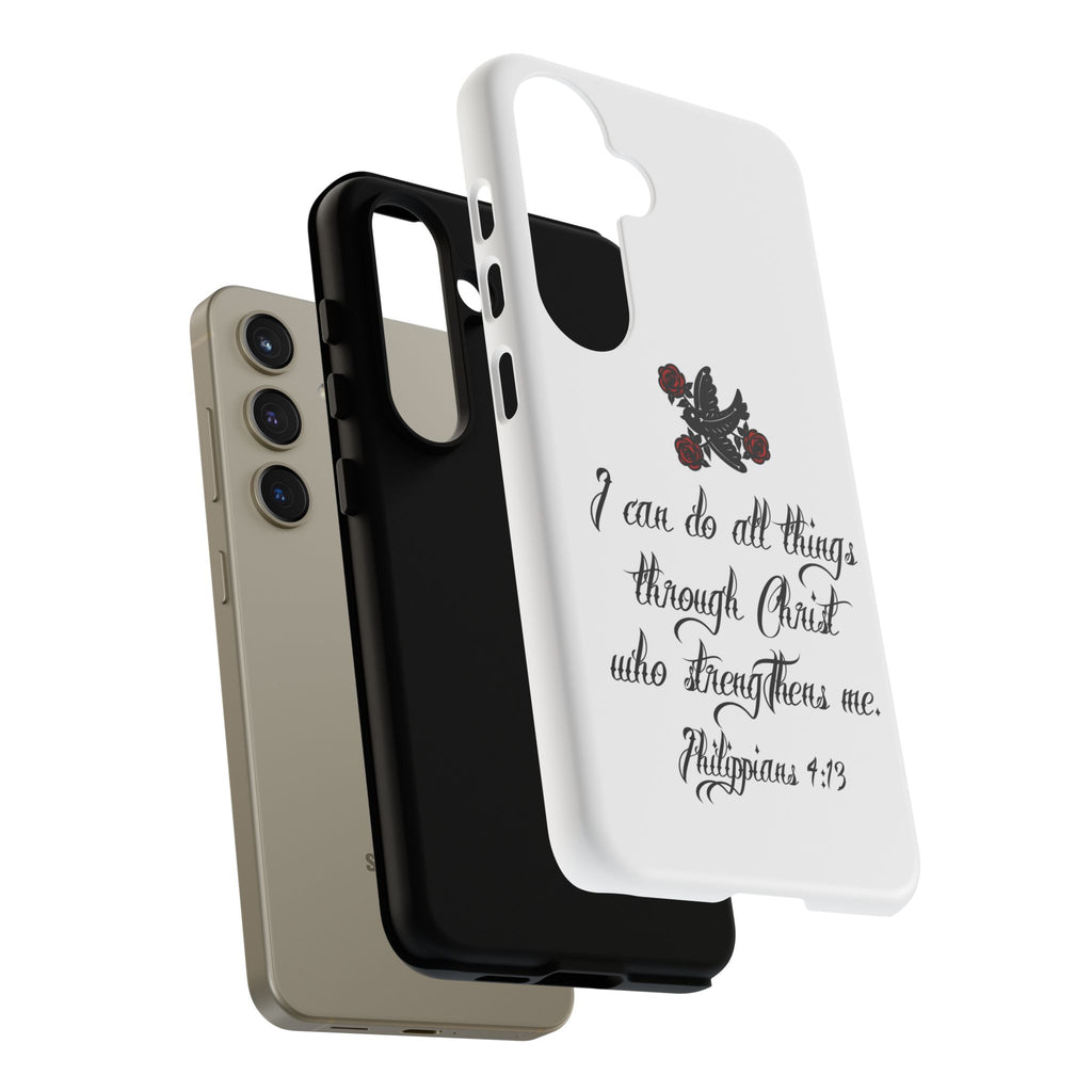 Christian Phone Case — "I can do all things through Christ" (Philippians 4:13)