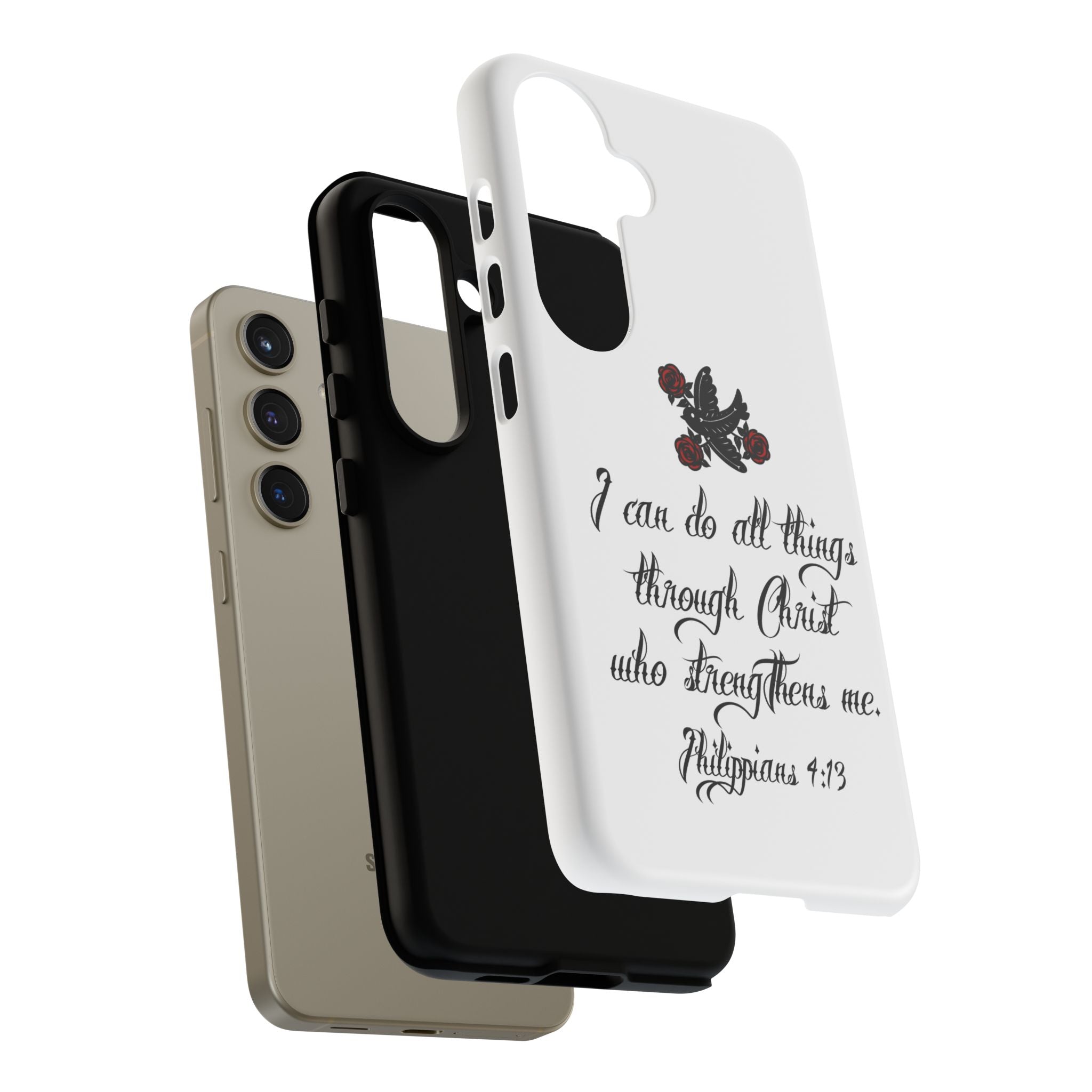 Christian Phone Case — "I can do all things through Christ" (Philippians 4:13)