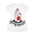 Pray Harder T‑Shirt Dress — Graphic Prayer Hands with Rose