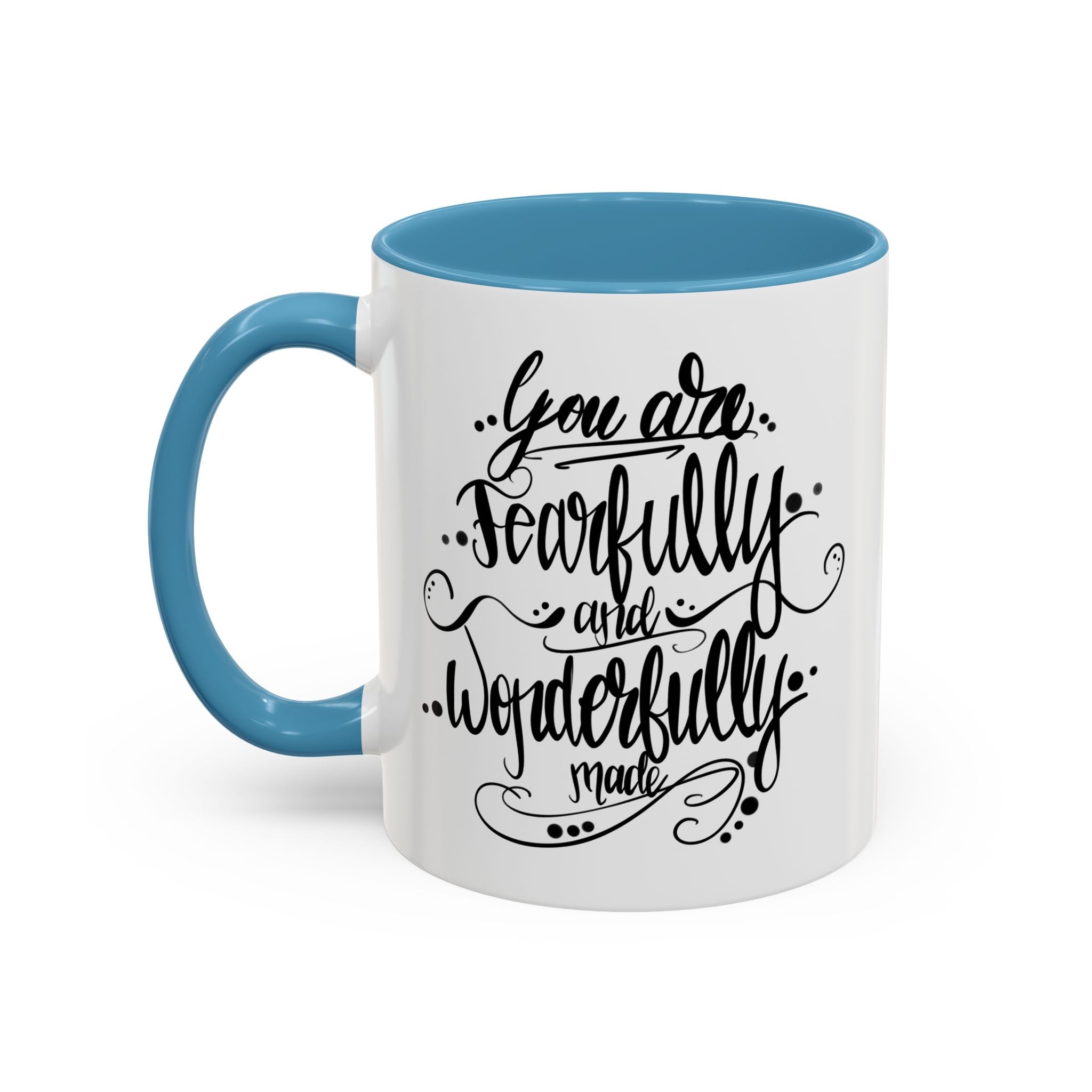 Inspirational Coffee Mug — "You Are Fearfully and Wonderfully Made" Accent Mug