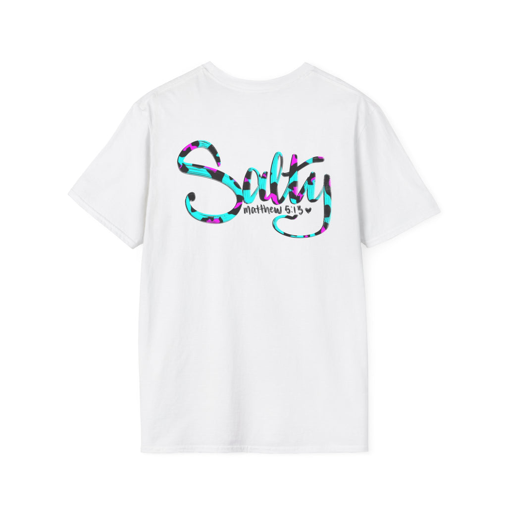 Salty T-Shirt — Colorful Patterned "Salty" Graphic Tee (Matthew 5:13)