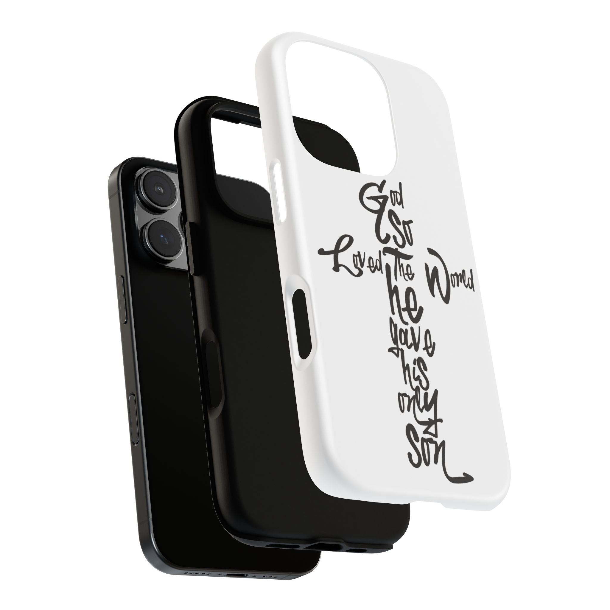 John 3:16 Bible Verse Christian Cross Phone Case — “God So Loved the World He Gave His Only Son”