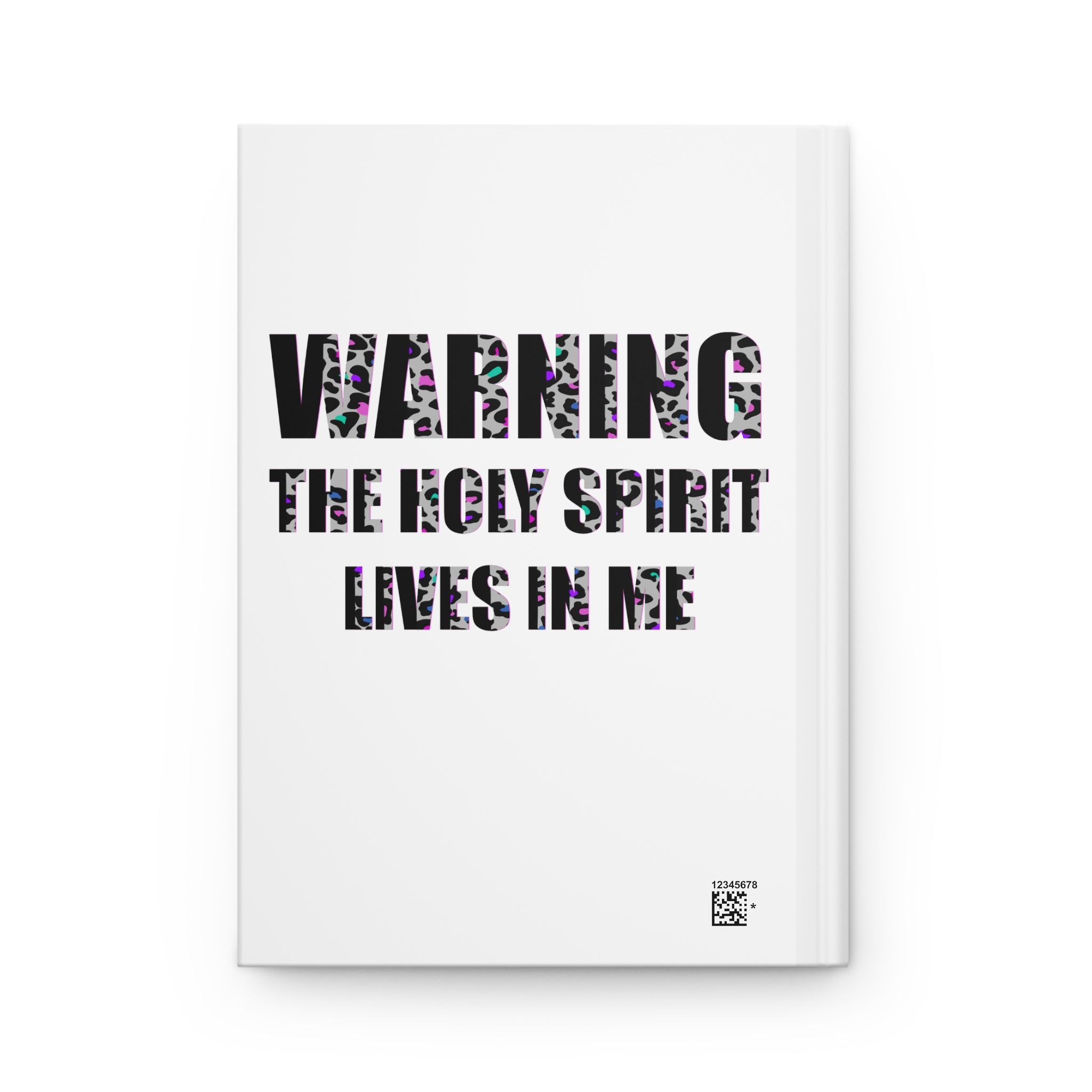Hardcover Journal — “Warning The Holy Spirit Lives In Me” Floral Leopard Devotional Notebook