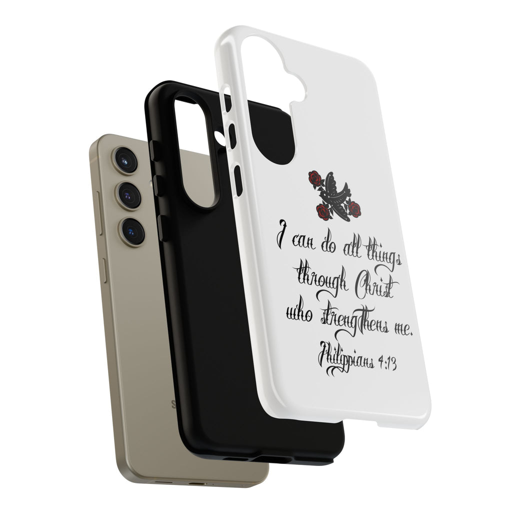Christian Phone Case — "I can do all things through Christ" (Philippians 4:13)