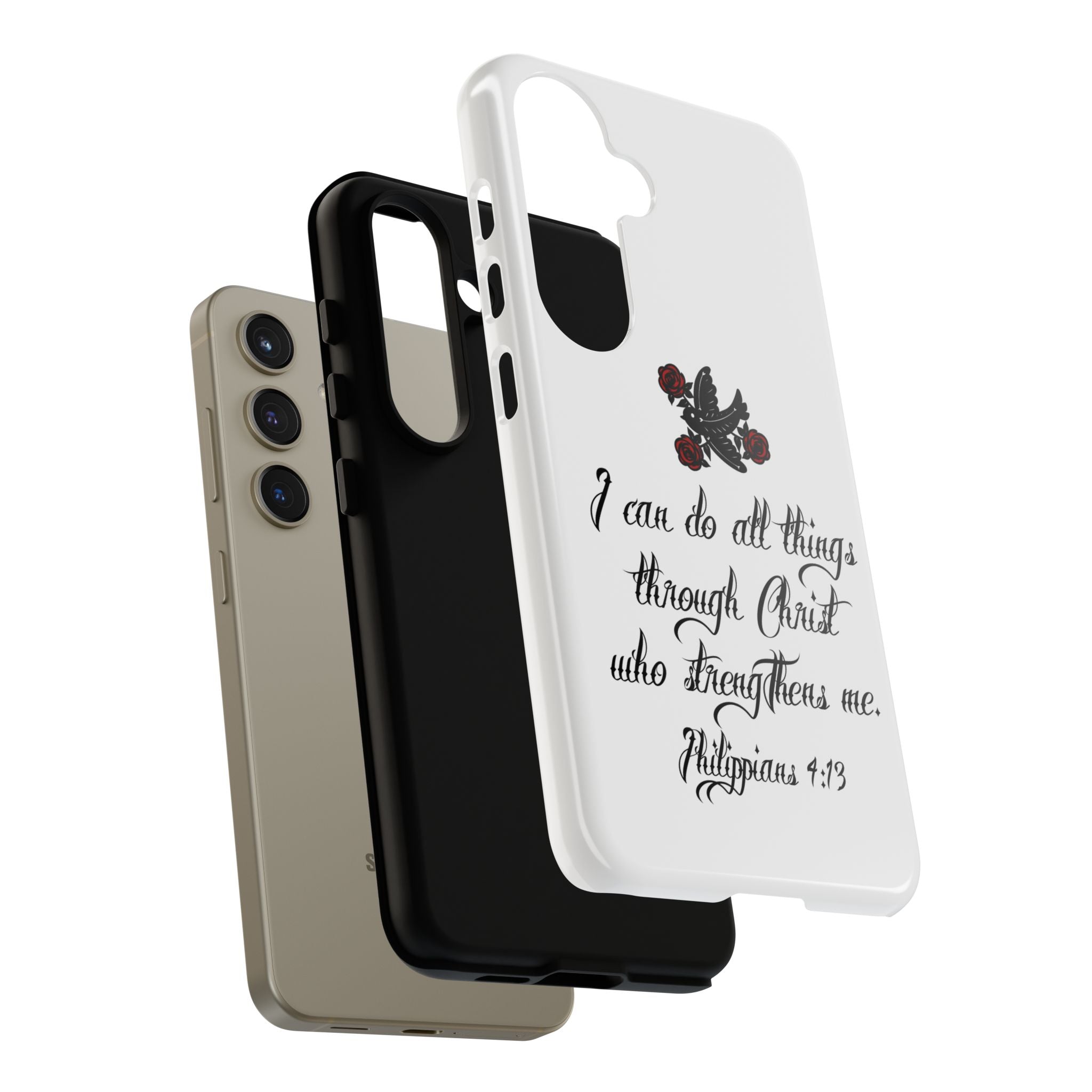 Christian Phone Case — "I can do all things through Christ" (Philippians 4:13)
