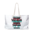 Weekender Bag - 'I Know The Plans I Have For You' Graffiti Tote | Inspirational Travel Holdall