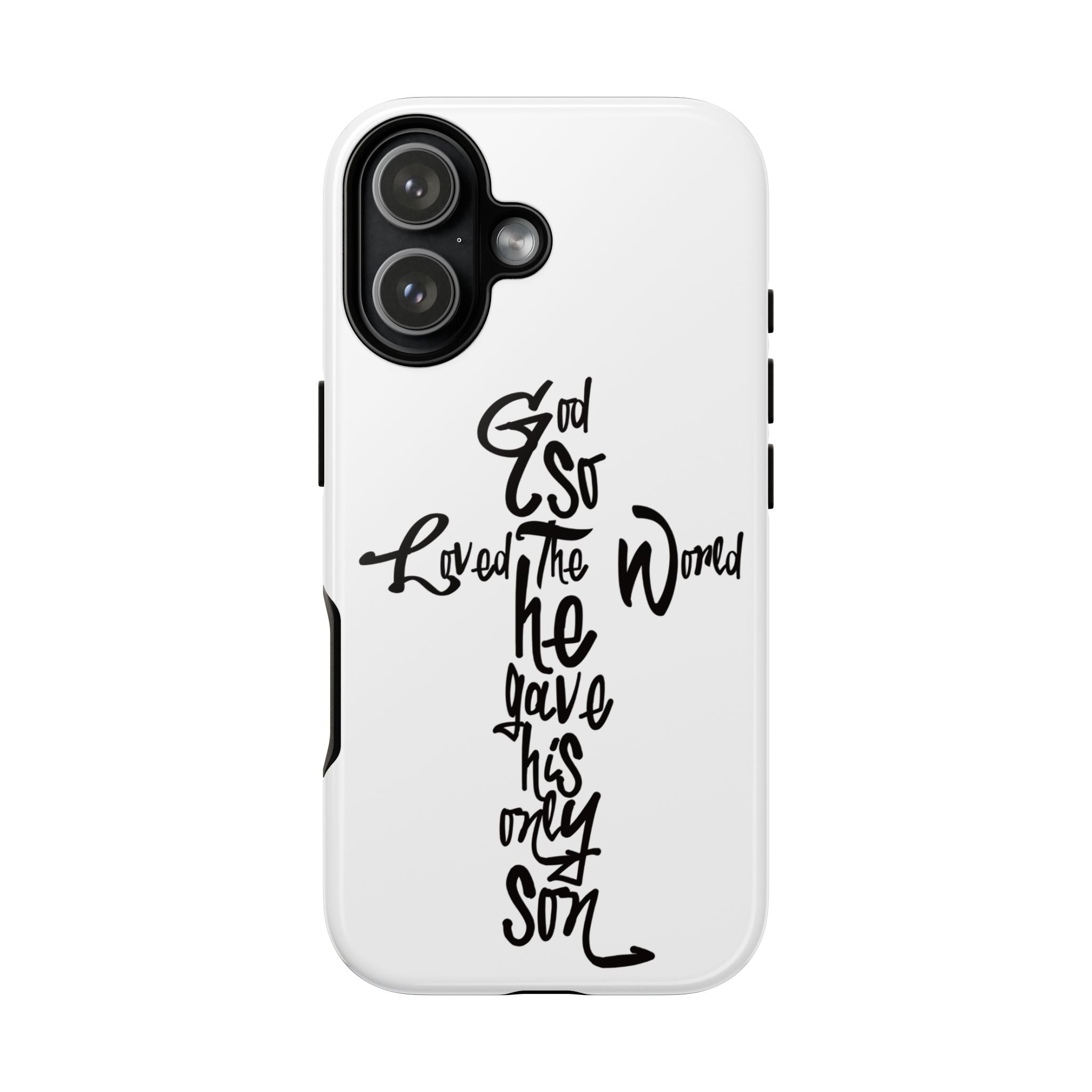 John 3:16 Bible Verse Christian Cross Phone Case — “God So Loved the World He Gave His Only Son”