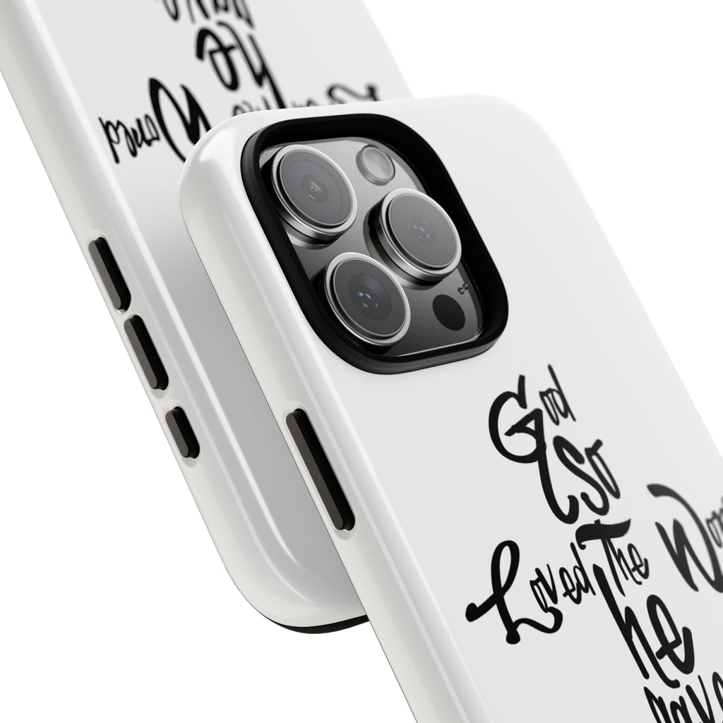 John 3:16 Bible Verse Christian Cross Phone Case — “God So Loved the World He Gave His Only Son”