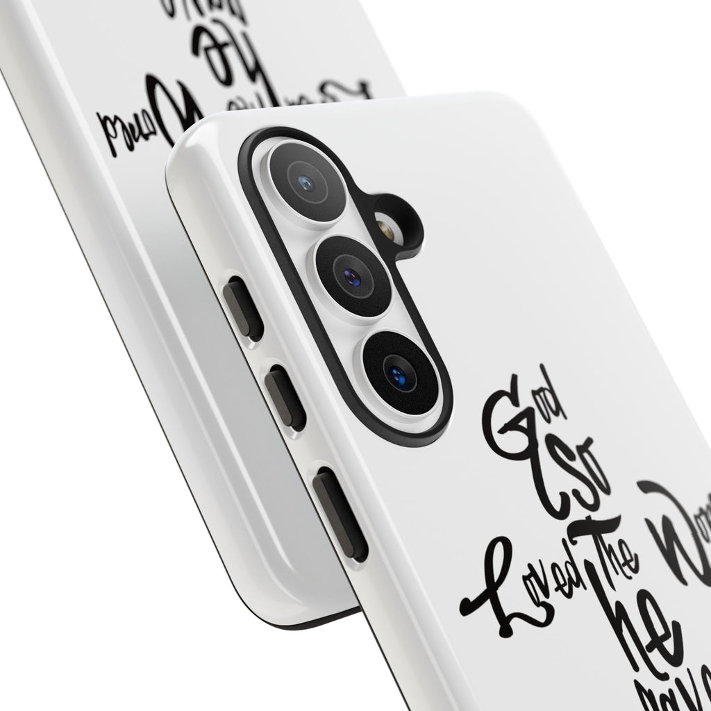 John 3:16 Bible Verse Christian Cross Phone Case — “God So Loved the World He Gave His Only Son”