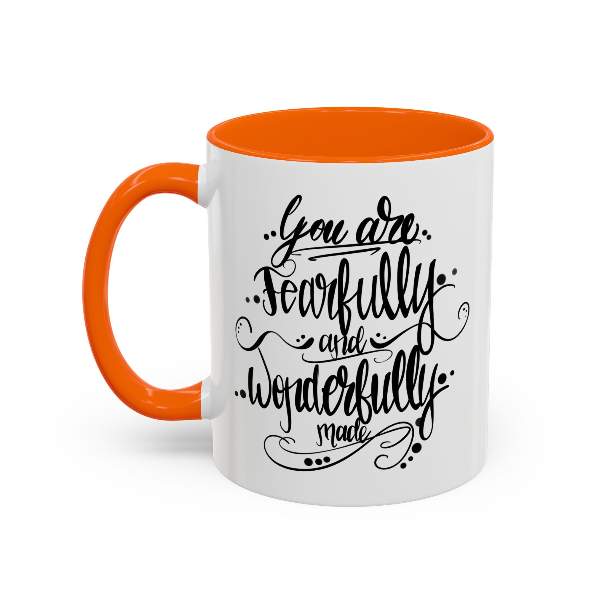 Inspirational Coffee Mug — "You Are Fearfully and Wonderfully Made" Accent Mug