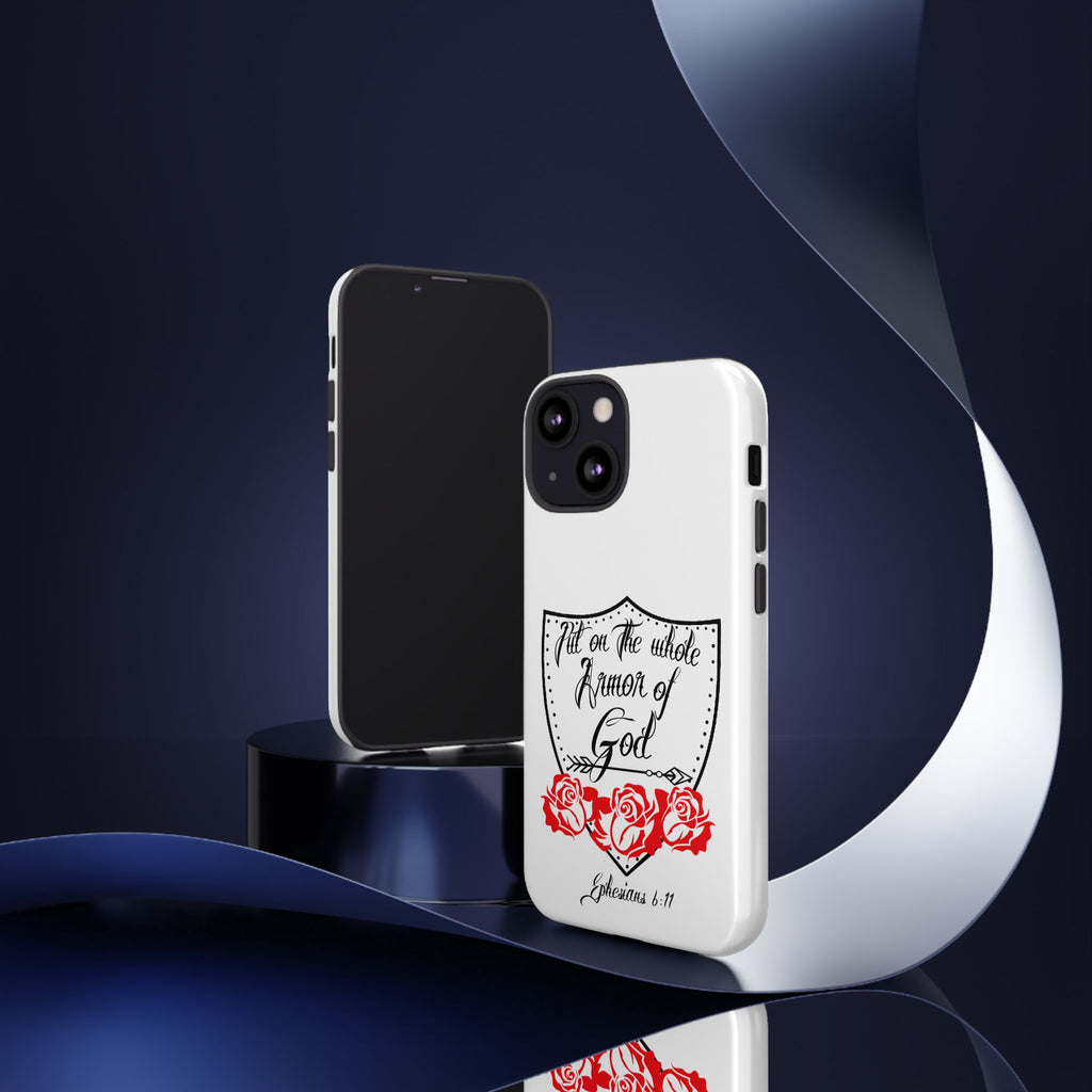 Armor of God Phone Case — Ephesians 6:11 Christian Floral Protective Cover