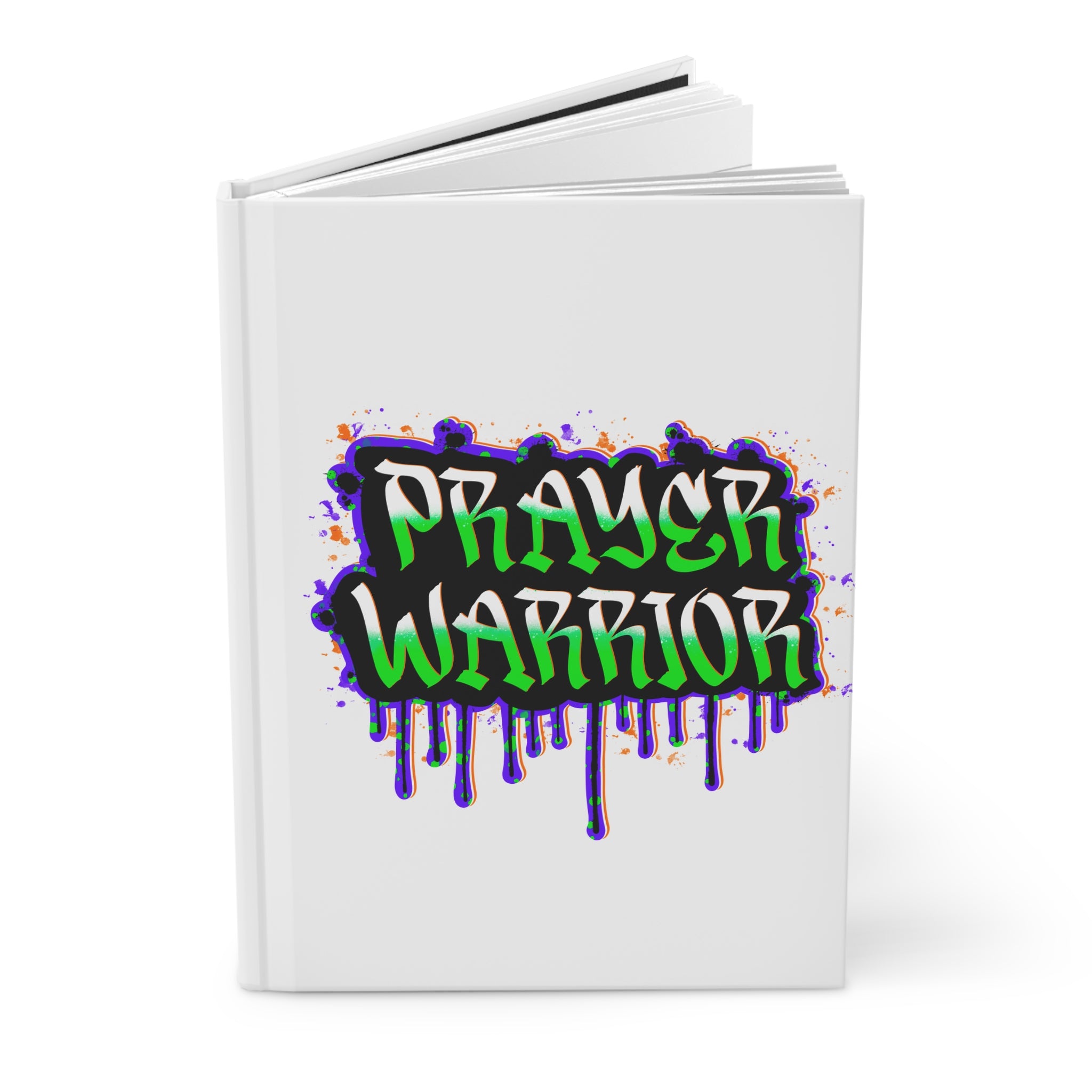 Prayer Warrior Hardcover Journal — Graffiti Style Christian Notebook for Devotion & Bible Study