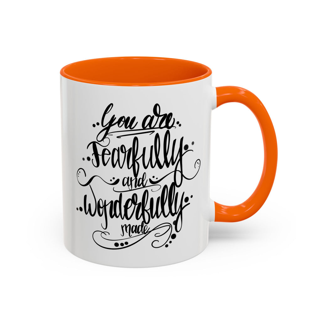 Inspirational Coffee Mug — "You Are Fearfully and Wonderfully Made" Accent Mug