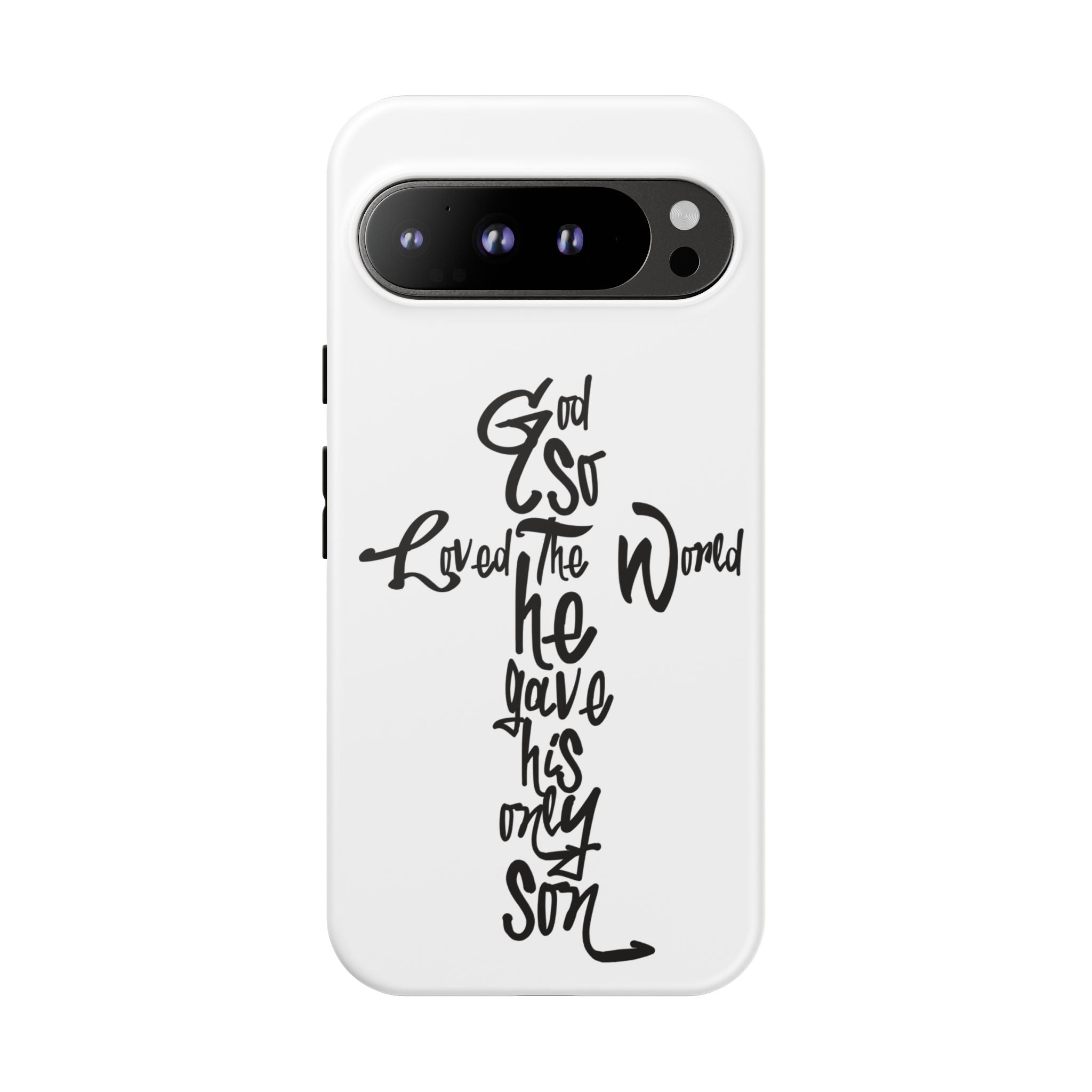 John 3:16 Bible Verse Christian Cross Phone Case — “God So Loved the World He Gave His Only Son”