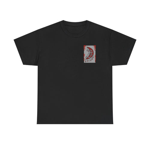 Blood Moon Crescent Tee — “The Moon Will Turn to Blood” Graphic Shirt (Acts 2:20)