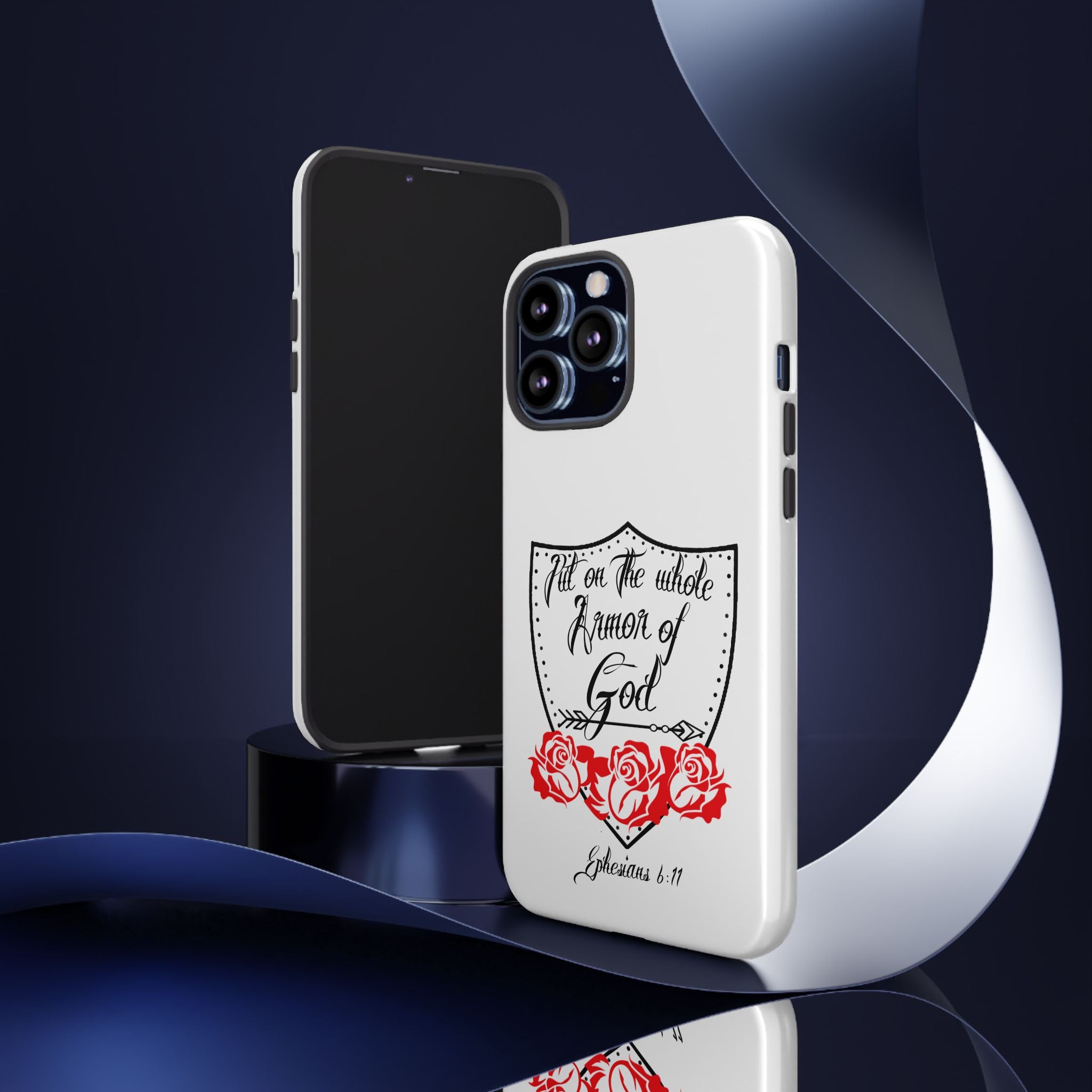 Armor of God Phone Case — Ephesians 6:11 Christian Floral Protective Cover