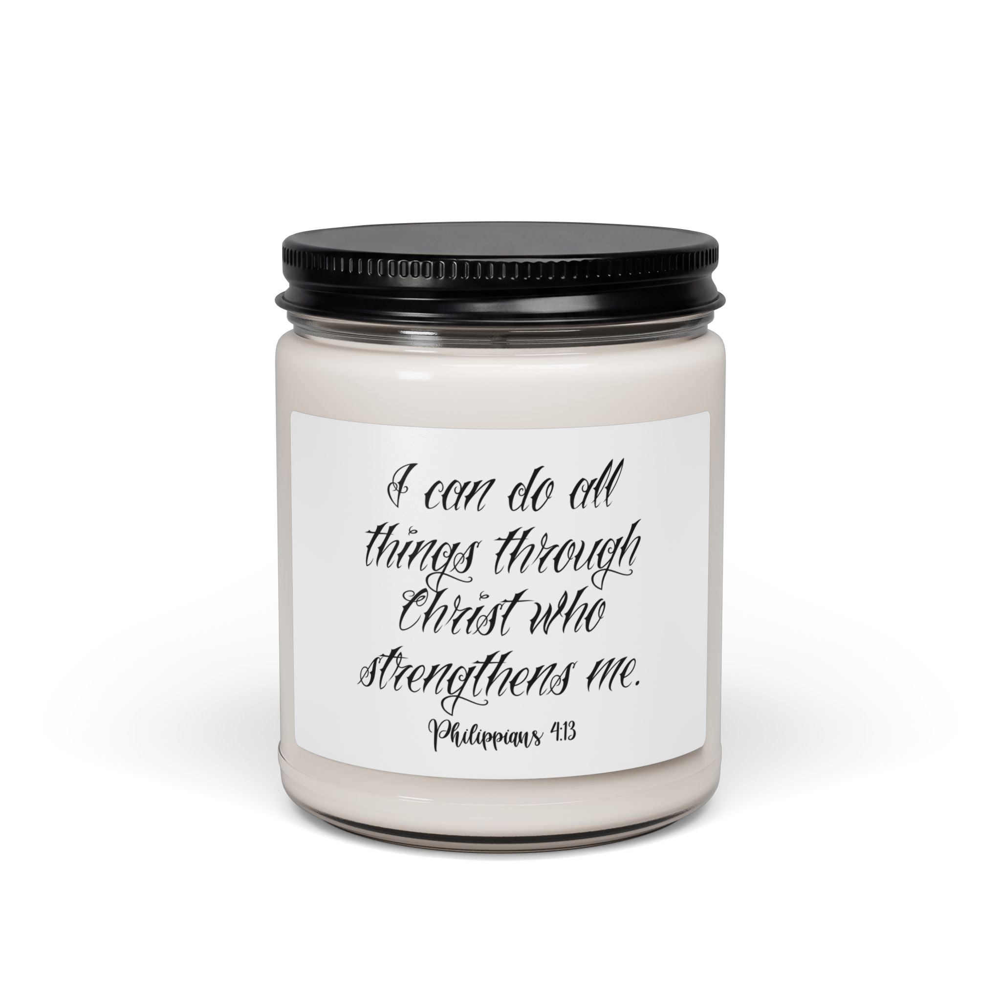 Bible Verse Soy Candle — "I Can Do All Things Through Christ" 9oz