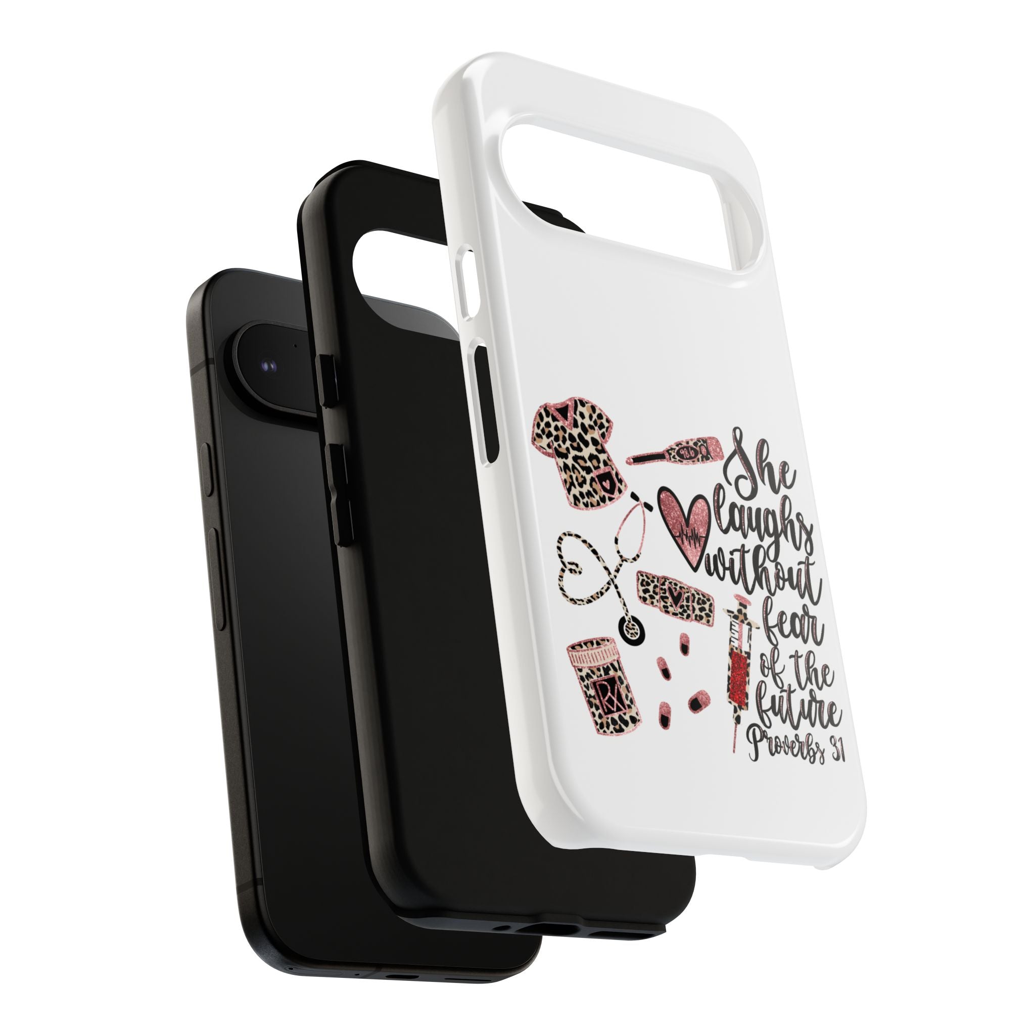 'She Laughs Without Fear' Proverbs 31 Scripture Nurse Tough Phone Case