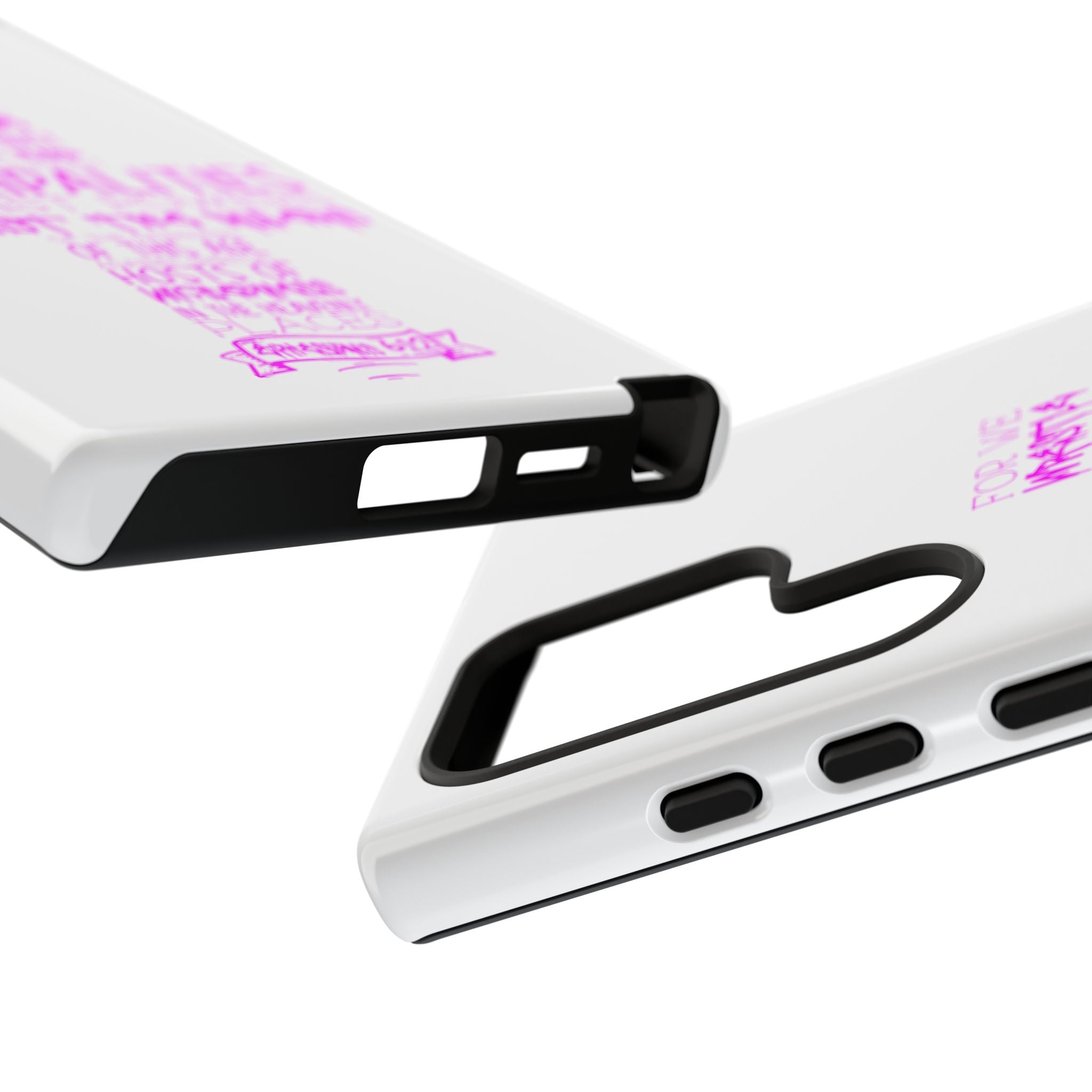 Armor of God Christian Cross Phone Case — Ephesians 6:12 Pink Typography Tough Case
