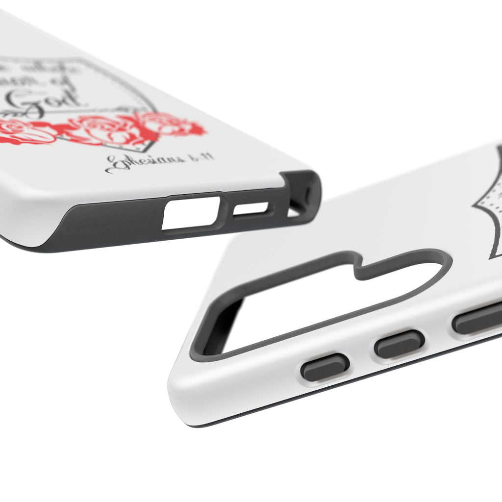 Armor of God Phone Case — Ephesians 6:11 Christian Floral Protective Cover