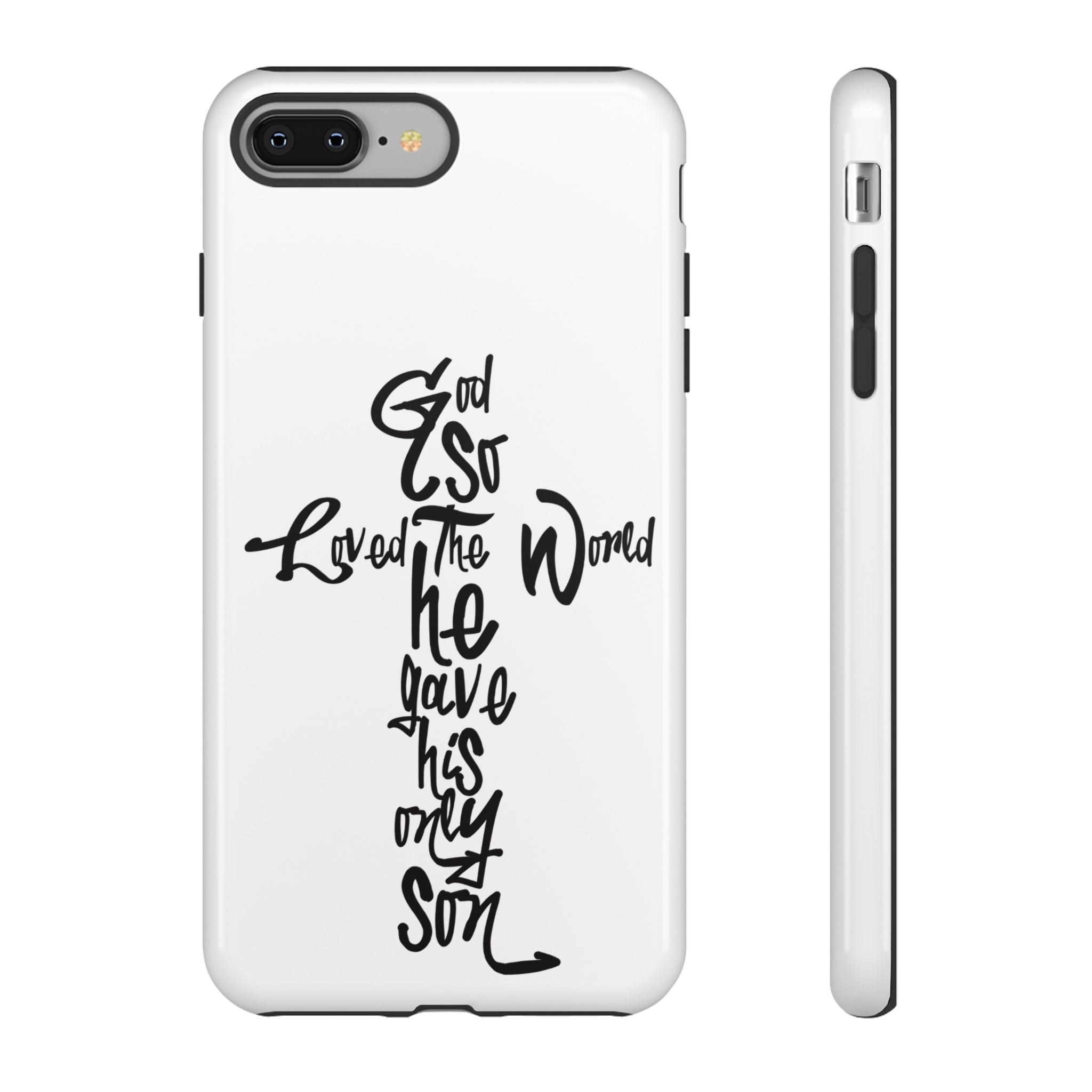 John 3:16 Bible Verse Christian Cross Phone Case — “God So Loved the World He Gave His Only Son”