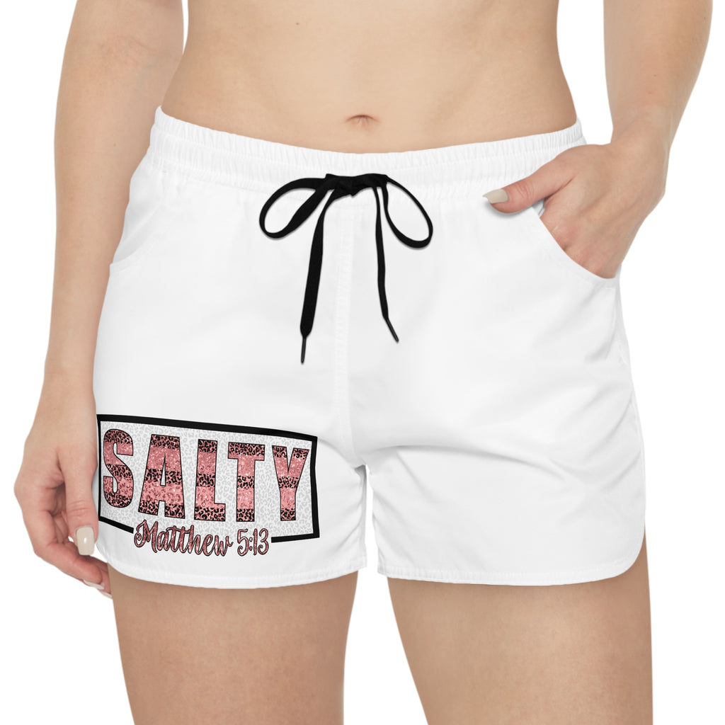 Salty Matthew 5:13 Floral Women's Casual Shorts — Beachy Faith Graphic Shorts