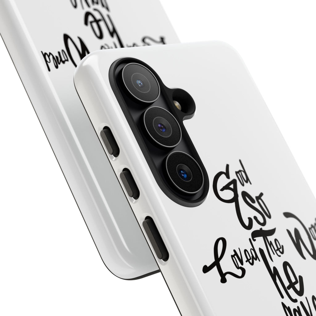 John 3:16 Bible Verse Christian Cross Phone Case — “God So Loved the World He Gave His Only Son”