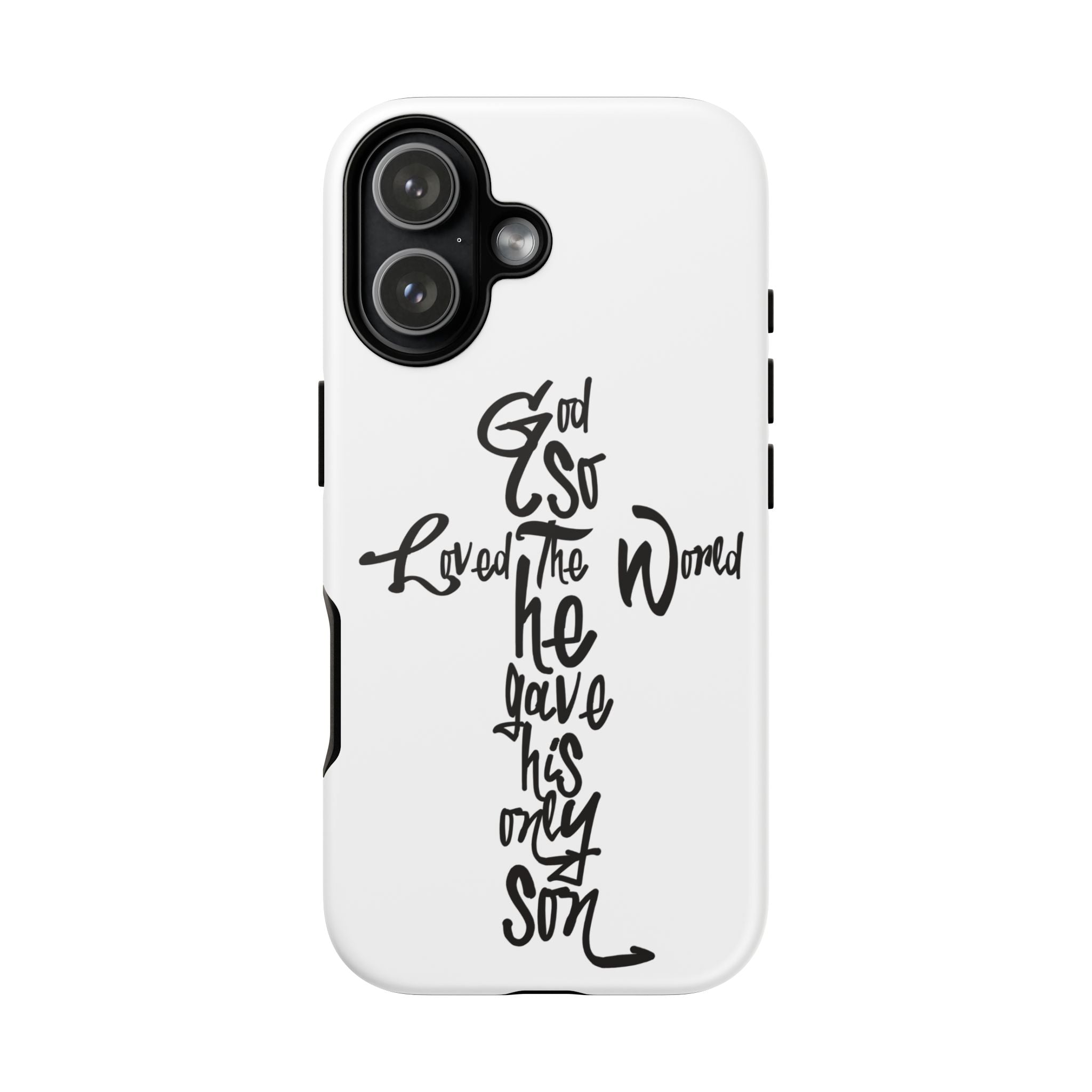 John 3:16 Bible Verse Christian Cross Phone Case — “God So Loved the World He Gave His Only Son”