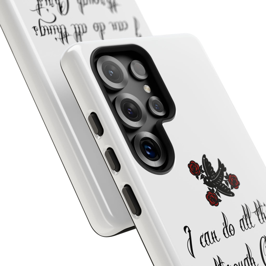 Christian Phone Case — "I can do all things through Christ" (Philippians 4:13)