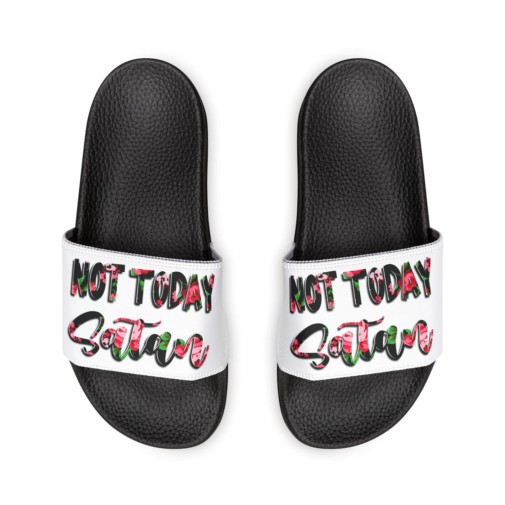 Not today Satan Christian Women's Removable-Strap Sandals