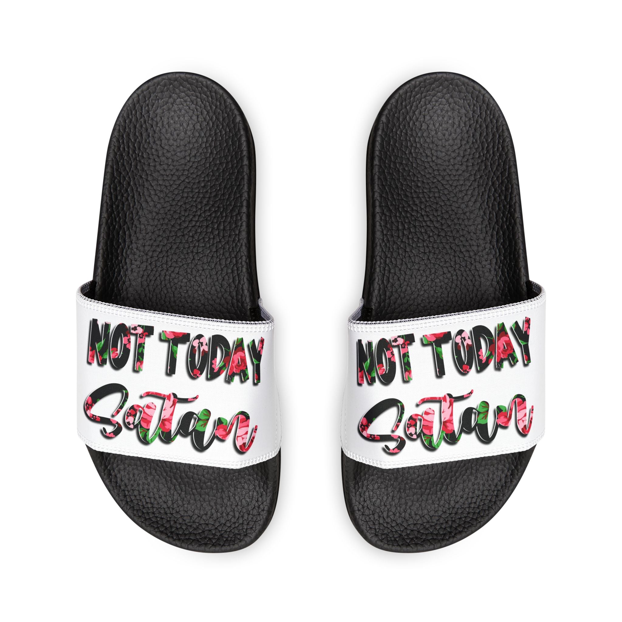 Not today Satan Christian Women's Removable-Strap Sandals