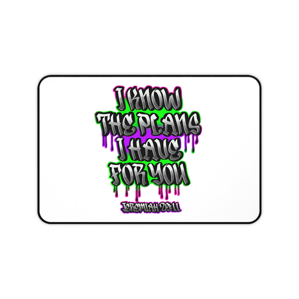 Jeremiah 29:11 Desk Mat — 'I Know the Plans I Have for You' Inspirational Mouse Pad