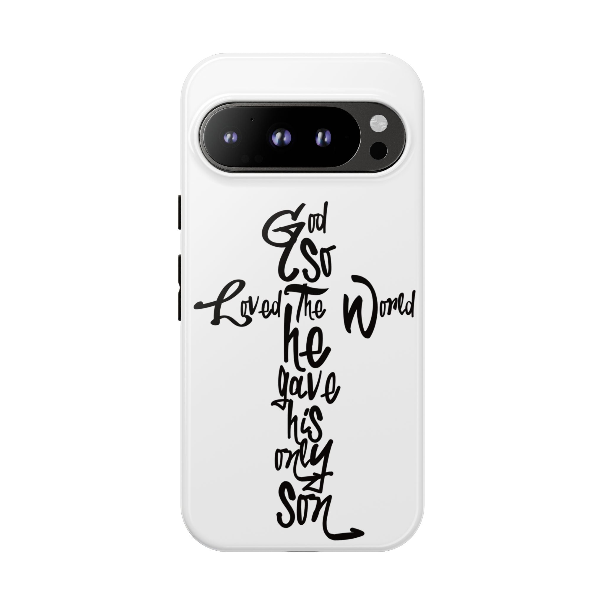John 3:16 Bible Verse Christian Cross Phone Case — “God So Loved the World He Gave His Only Son”