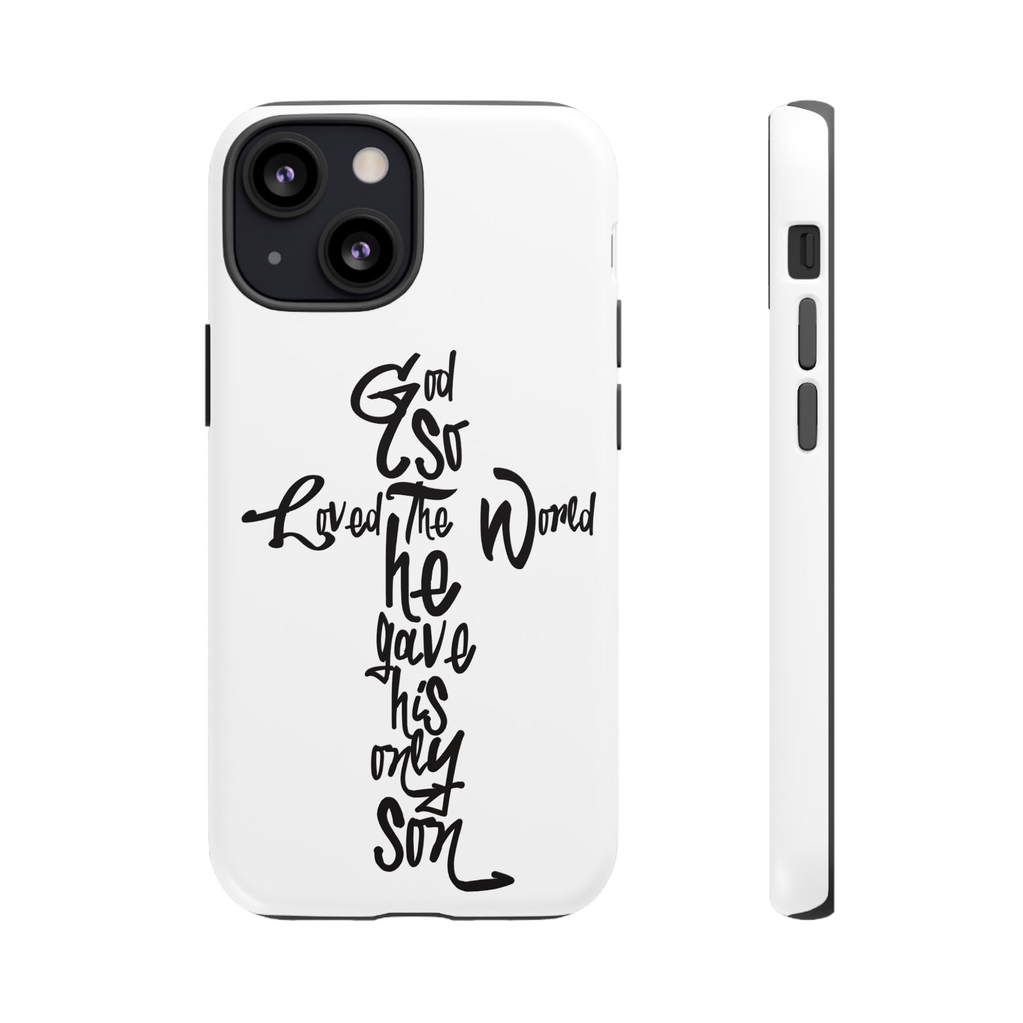 John 3:16 Bible Verse Christian Cross Phone Case — “God So Loved the World He Gave His Only Son”
