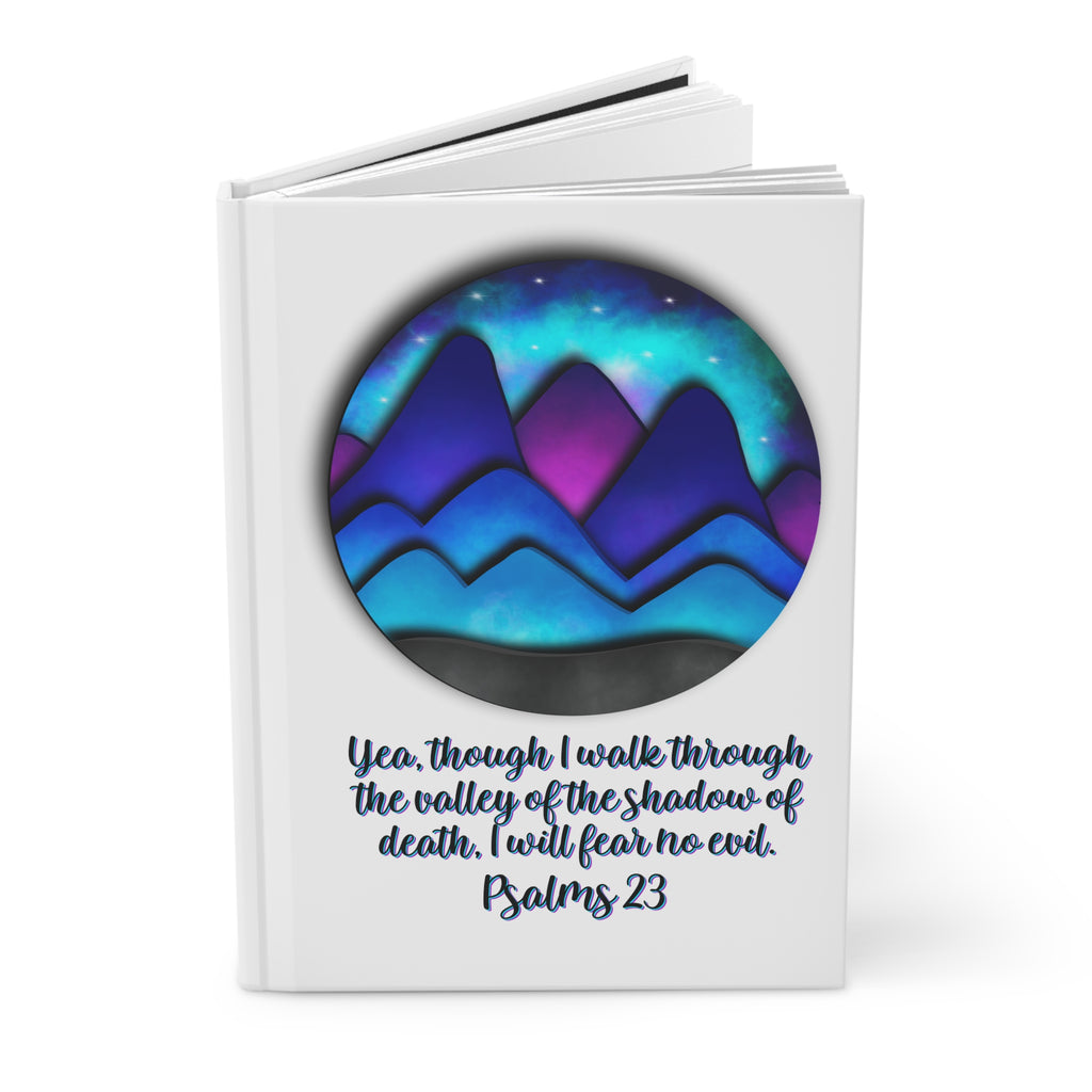 Psalms 23 Mountain Journal — 'Yea though I walk...' Hardcover Prayer Notebook