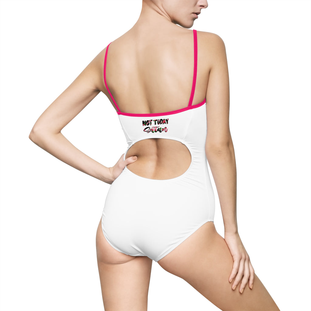 Women's One-piece Swimsuit Not Today Satan