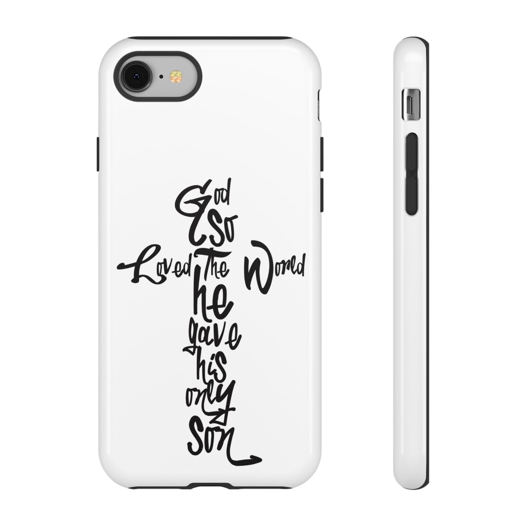 John 3:16 Bible Verse Christian Cross Phone Case — “God So Loved the World He Gave His Only Son”