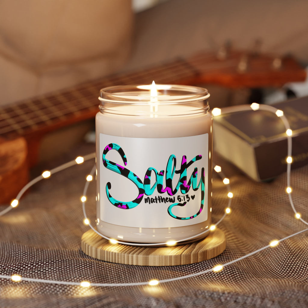 Salty Bible Verse Scented Soy Candle, 9oz