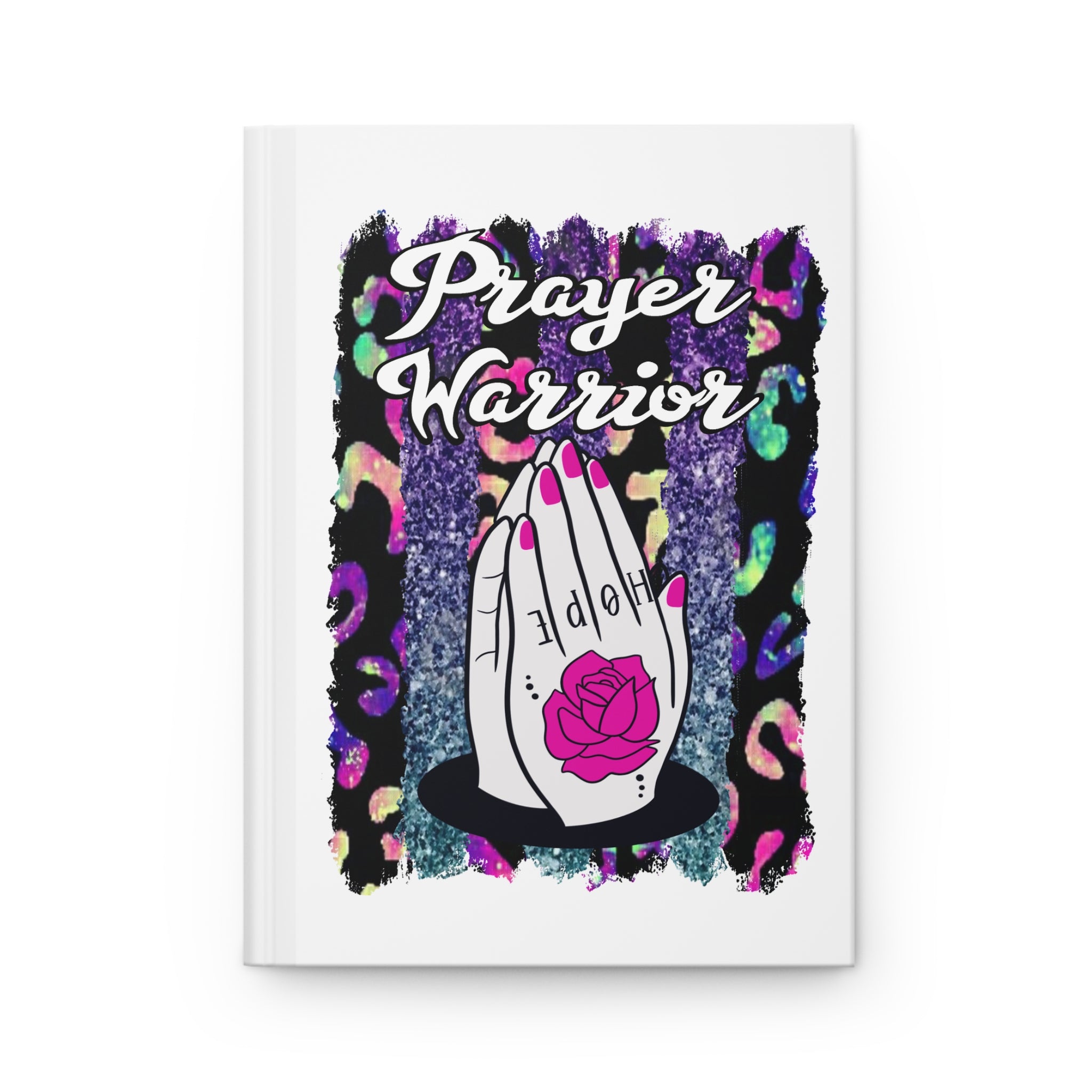 Prayer Warrior Journal — Floral Praying Hands Hardcover Notebook