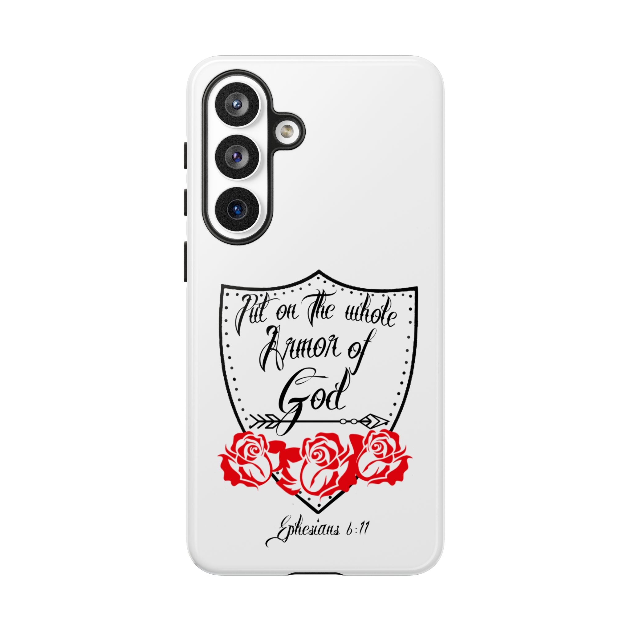 Armor of God Phone Case — Ephesians 6:11 Christian Floral Protective Cover